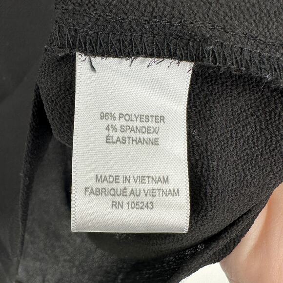 Bobeau Black Flutter Cap Sleeve Keyhole Neck Womens Blouse Large - Picture 5 of 6